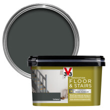 V33 Renovation Floor & Stairs Paint - No Undercoat Needed - Wooden Floors Laminates & Tiled Floors - Reinforced Protection - Easy Maintenance - Tarmac