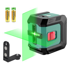 HYCHIKA Laser Level 15 M, Horizontal and Vertical Cross Line Laser, Green Laser Spirit Level 3 Levels of Brightness Adjustment