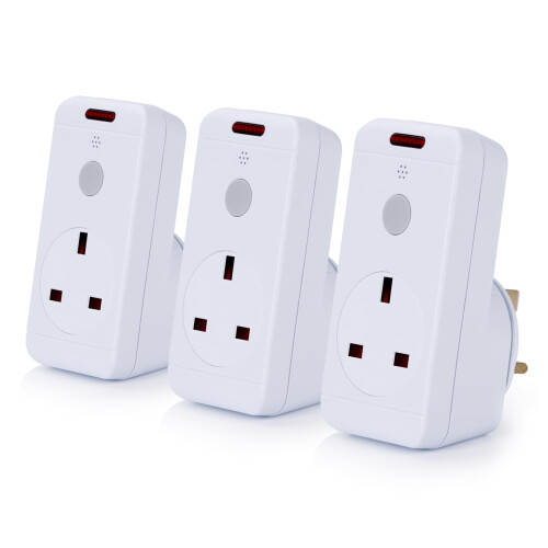 Status STATUS IONOS Remote Control Socket | White Remote Control Plug UK | Pack of 3 | IONREMSOC3PK10