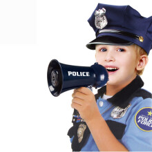 Kinder-Polizei-Spielzeug-Megafon mit Sirenenklang, Rollenspiel-Set mit Griffband