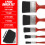 Xtremeauto 5pc Paint Brush Set – Synthetic Bristle Brushes for Emulsion, Gloss, 4