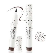 Freckle Pen Waterproof Dual Color Natural Lifelike Faux Freckles Makeup LongLasting Dark Brown