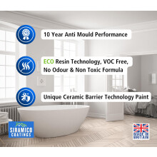 SIRAMICO COATINGS I Anti Mould Paint Ultra I Brilliant White Matt Fini