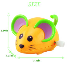 topo animato carino di un topo che corre, giocattolo a molla educativo per bambini, regalo di 13 cm