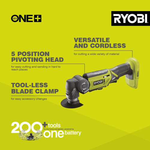 Ryobi RYOBI 18V ONE+ Multi-Tool (Battery & Charger Excluded) 1