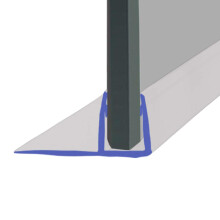 Vertical Shower Seals | Sold in Pairs | Used on Screens or Doors | 8, 15, 20, 25 or 35mm Back Fins | Fits 4-6mm Glass | 2 Metres Long | FIN001 (12mm