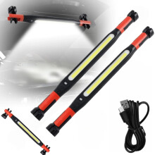Magnetic Work Light 700 Lumens Rechargeable LED Bar for Car Garage Emergency 2PCS