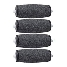Electric Foot File Replacement Heads Extra Coarse Callus Removal Wet and Dry Pedicure Roller Refills Black 4Pcs