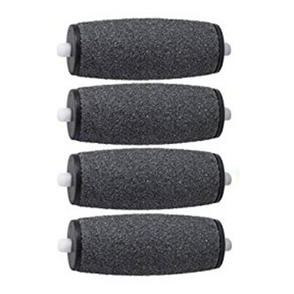 Black Electric Foot File Replacement Heads Extra Coarse Callus Removal Wet And Dry Pedicure Roller Refills 4Pcs