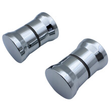 KEABATH Shower Door knob Handle, 2 Pairs Round Chrome Glass Door Handle Pull Handle knob, Parts Replacement for Shower Enclosure, Shower Bath Screen