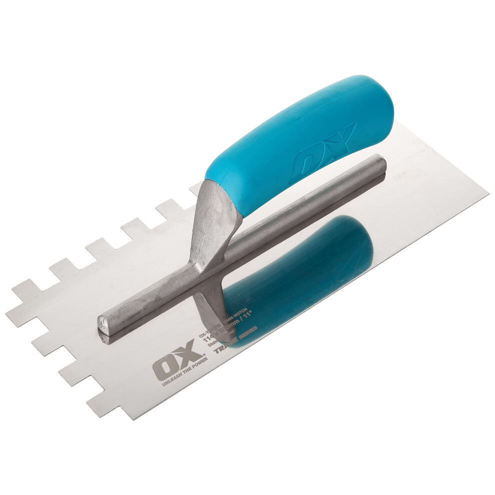 Photos - Other for Construction OX Trade Notched Stainless Steel Tiling Trowel - 12mm, Blue/Silver