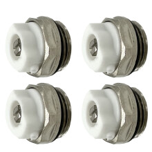 Reeds Manual Radiator Air Vent Bleed Plug Valve 1/2" BSP 1/2 Inch Pack of 4