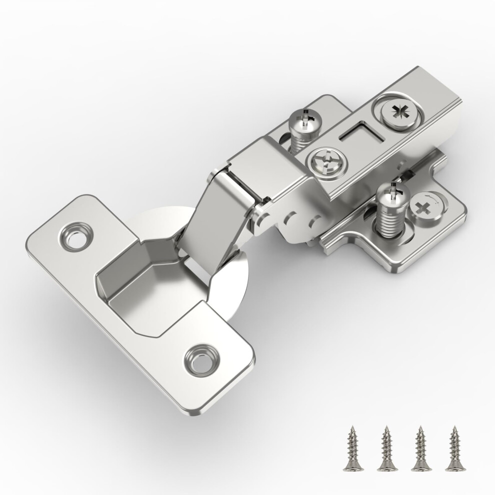 Furniware 10 Pcs Soft Close Cabinet Hinges,110Inset Cupboard Wardrobe Doors Hinges Steel Slow Shut Dotty Deals Full Overlay Mute Cabinet Hinges 5051226953668