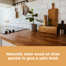 Furniture Clinic Worktop Oil 250ml Food Safe Quick Drying Worktop Oil