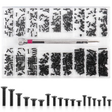 Micro Repair Screws, 500 Pcs Tiny Carbon Steel Mini Screws Assortment Kit, Self-Tapping Electronic Screws, for Glasses, Laptop, Watches, Clocks