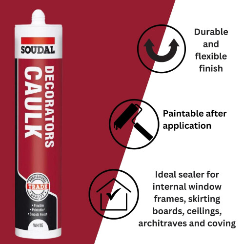 Decorators Caulk White Set  Bundle With Soudal White Caulk Gap And Cra 1