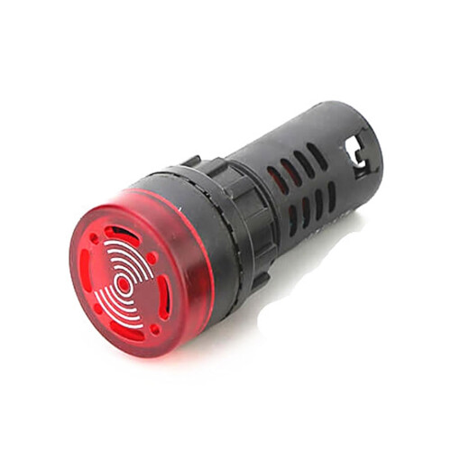 AD1622SM Alarm Buzzer with Bright Flashing Warning Light, AC DC Wide Voltage Panel Mount 2