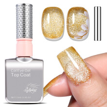 Golden Amber 5in1 Cat Eye Gel Polish 15ml Magnetic LongLasting Gloss for DIY Manicure