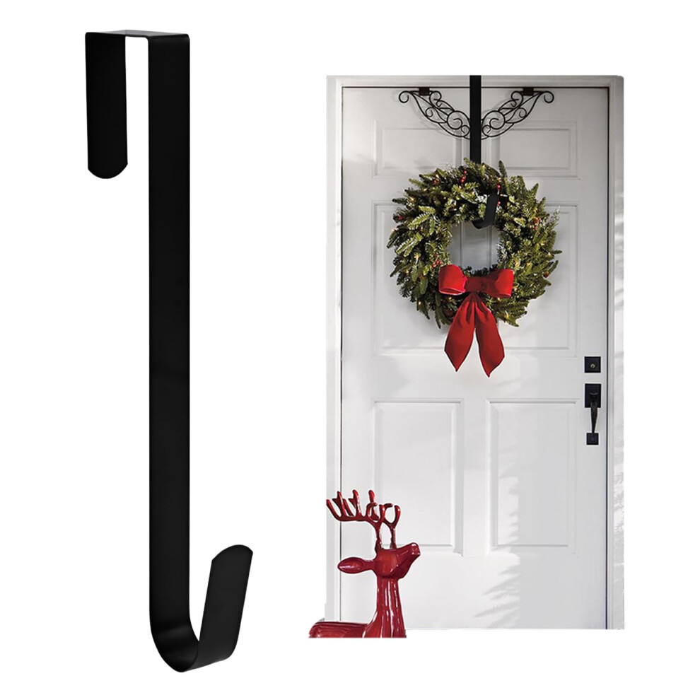 Christmas Wreath Hanger For Front Door,Metal Wreath Hanger,12 Inches Over Door Hanger,Garland Wreaths Hook Holder,Non-Slip Hanging Hooks For Party 5051226564802