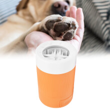 Tazza portatile arancione per la pulizia delle zampe dei cani 14oz ABS