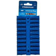 Rawlplug Uno Universal Contract Wallplug 8 mm Blue | Rawl Plugs for Plasterboard, Masonry, Brick, Concrete | Solid Wall Plug Anti Rotation Features
