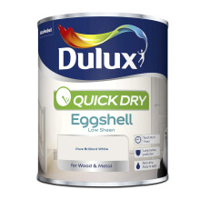 Dulux Quick Dry Eggshell Paint For Wood And Metal Pure Brilliant White