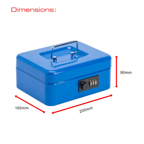 Sterling CB02CBL 8 Combination Lock Cash BoxBlue 2