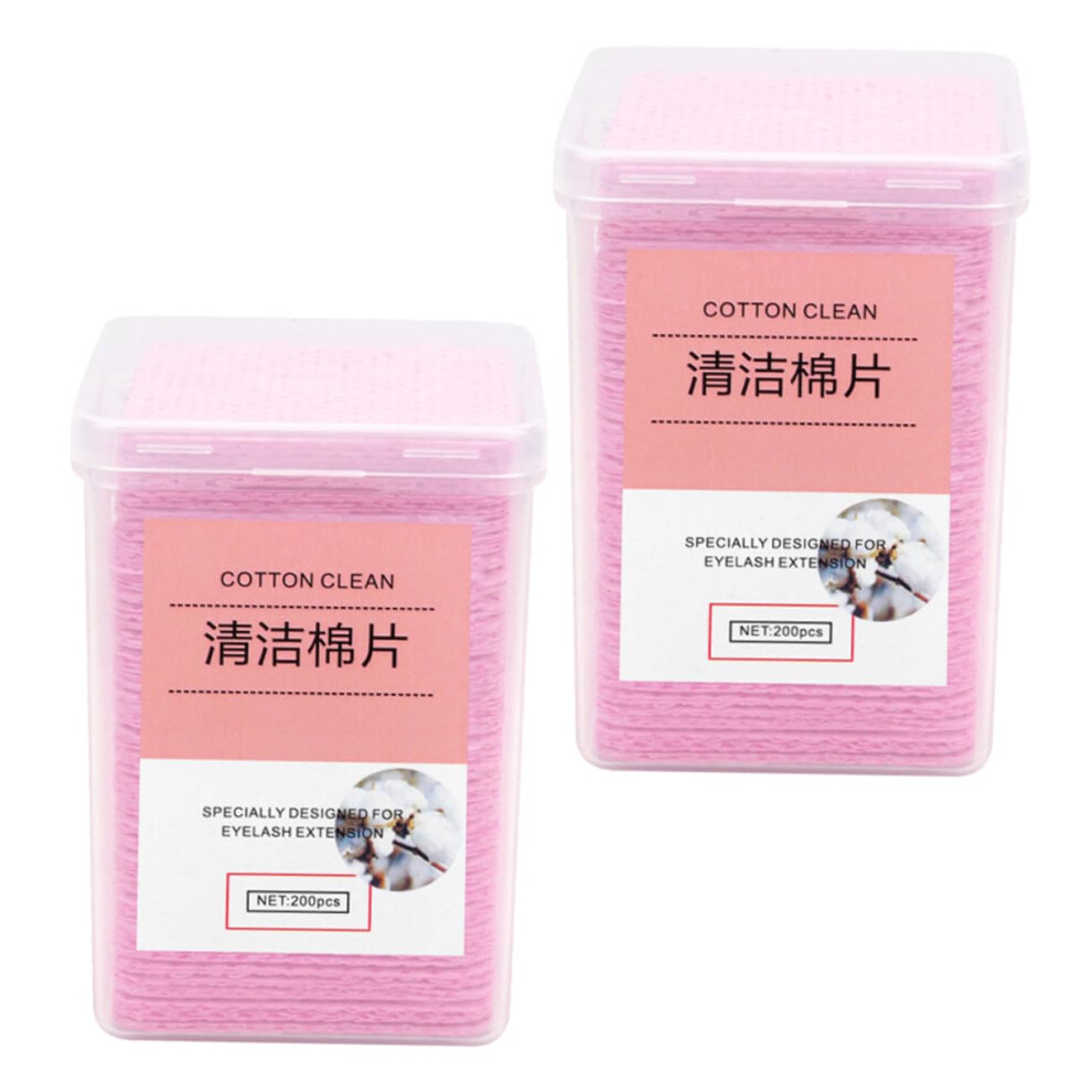 Pink 400Pcs Lint Eyelash Extension Glue Wipes For Effective Salon And Home Cleaning