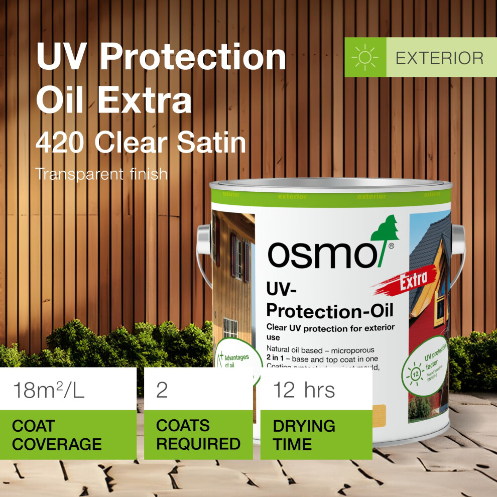 Osmo Uv Protection Oil Clear Satin 750Ml 420 Extra
