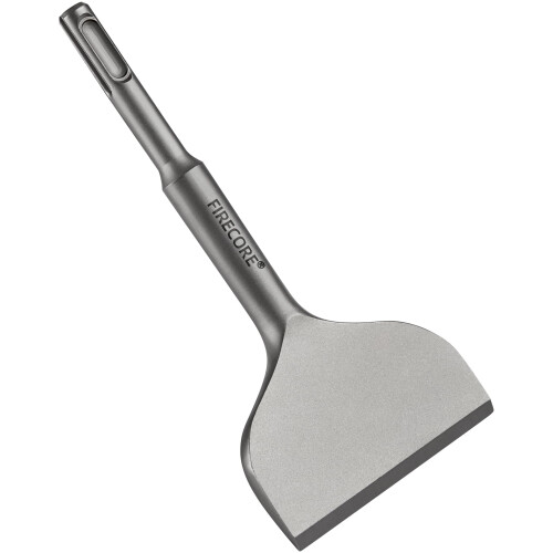 Firecore SDS Plus Chisel 165mm x 75mm Angled Bent Tile Chisel, wide chisel for ceramics, floor tiles - FS18365