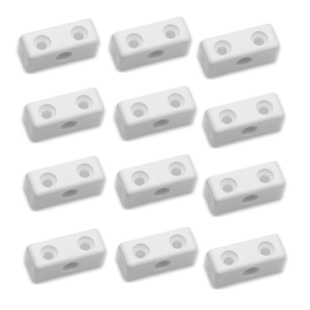 Terf 50 Pcs Heavy Duty Modesty Block Wood & Furniture Jointing Connector - White 36941964