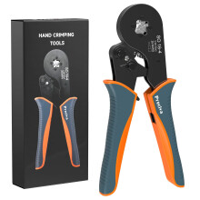 0.08-16mm² Ferrule Crimping Tool, Preciva AWG 28-5 Crimping Tools with Upgrade Springs, Wire Crimping Tool, Self-Adjsutable Ratchet Crimping Pliers
