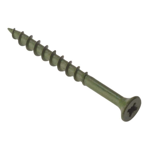 Forgefix ForgeFix Countersunk Decking Screws  45 x 55mm  Green  Box 200