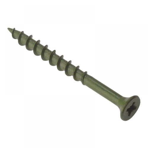 Forgefix ForgeFix Countersunk Decking Screws | 4.5 x 55mm | Green | Box 200