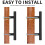 Yibaijia 4 Pcs Black Kitchen Cupboard Handles, Cabinet Door Pulls Handles, T Bar Handles Knobs 4