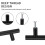 Yibaijia 4 Pcs Black Kitchen Cupboard Handles, Cabinet Door Pulls Handles, T Bar Handles Knobs 3