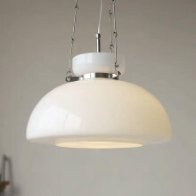 Cream Style Milky White Glass Pendant Light Elegant Ambient Lighting for Bedroom and Dining Room