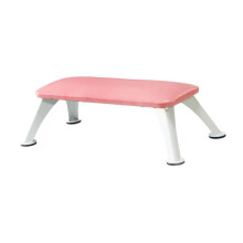 Nail Arm Rest for Manicure Table PU Leather Pink with White Legs Comfortable Easy Clean