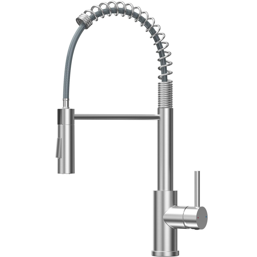 Derw Kitchen Sink Mixer Tap With Pull-Out Sprayer, Kitchen Sink Faucet With 2 Modes Spray, 360 Swivel Spout, Spring Design For Flexible Reach 5051226981715
