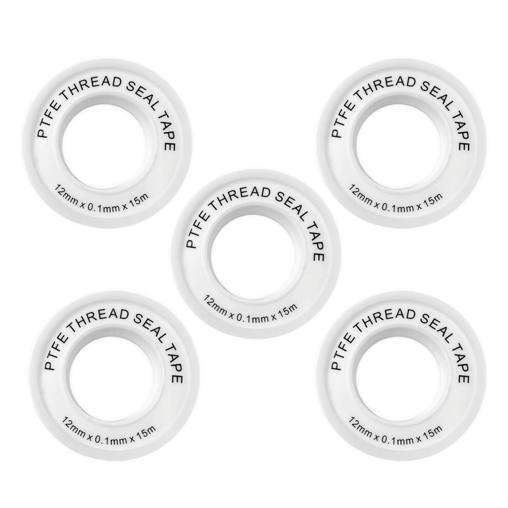 Shenlee 5 Pcs Plumbers Tape, Ptfe Tape Pack, Teflon Plumbing Tape,Ptfe Thread Seal Tape, Teflon Plumbing Tape For Prevent Leakage Of Pipes 5051226653360