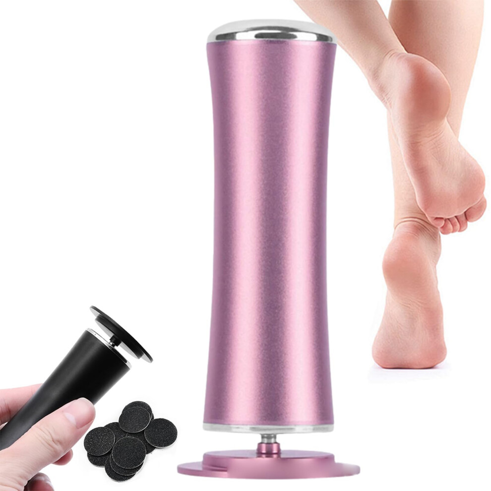 Pink 2025 Rechargeable Electric Foot Callus Remover With Adjustable Speed, 60 Sandpaper Discs,