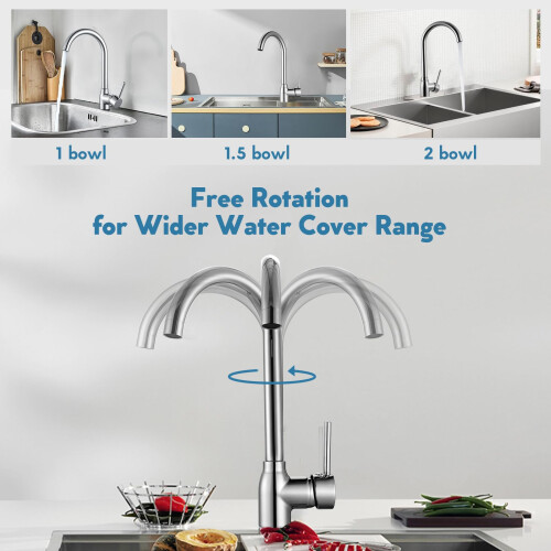 Hapilife Kitchen Sink Mixer Tap Single Lever Monob 2