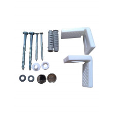 VeeBath Essentials Angled Floor WC Toilet Pan/Bidet Fixing Bolts, Repair Bracket and Screws Bathroom Fitting Kit