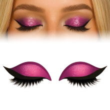 3in1 Eye Makeup Stickers with Eyeliner and Lashes, Reusable Waterproof Lazy Eyeshadow Pink