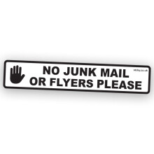 Stcky No Junk Mail or Flyers pleases Vinyl Sticker for Main Door [Pack of 1]