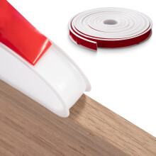 FAKILO 5m20mm U-Shape Flexible Furniture Edge Banding TPE Self Adhesive Veneer Edging Strip Edge Protector DIY Furniture Edge Trim for Table Cabinet