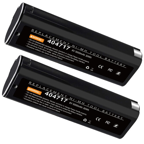 2X 6V 5000mAh NI-MH Replacement Battery for Paslode 404717 404400