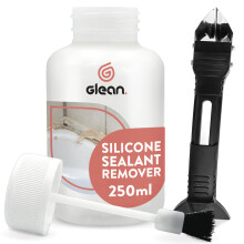 GLEAN Silicone Removal Gel & Sealant Remover Kit | 250ml | 10Pc Grout Tool Set | 3-in-1 Caulk Finishing & Sealant Removal Tool