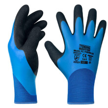 Waterproof Thermal Insulated Winter Work Gloves | Fully Latex Rubber Coated for Water Proof | Fleece Lining Freezer Gloves for Out Door Cold Weather,