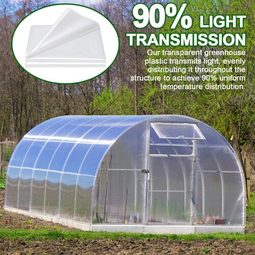 2 x 6M Heavy Duty Polythene Plastic Sheeting Thickened Plastic Dust Sheets Garde 2